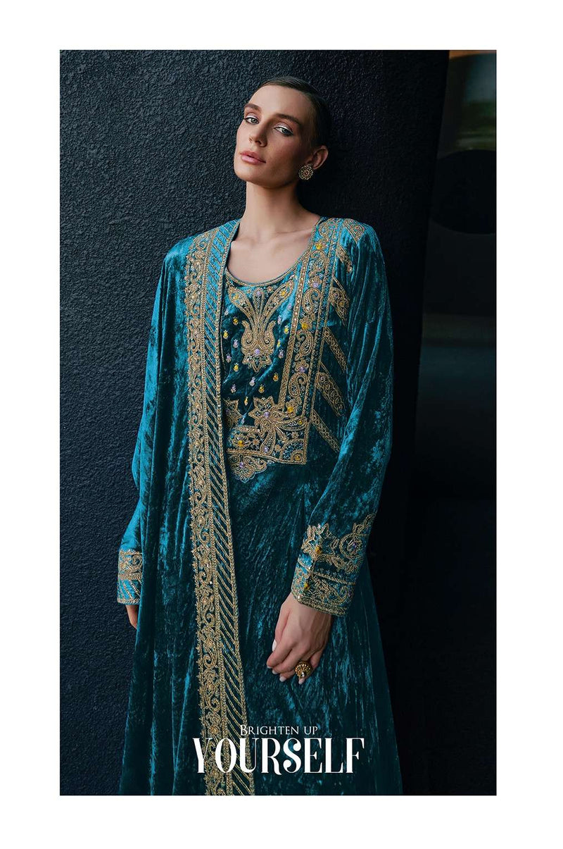 Aiqa Lifestyle Edinburgh Velvet Neck Work Pakistani Salwar Suits