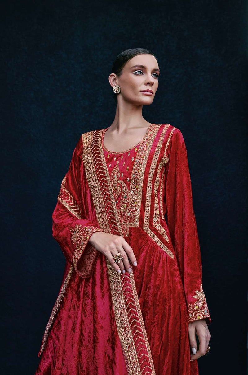 Aiqa Lifestyle Edinburgh Velvet Neck Work Pakistani Salwar Suits