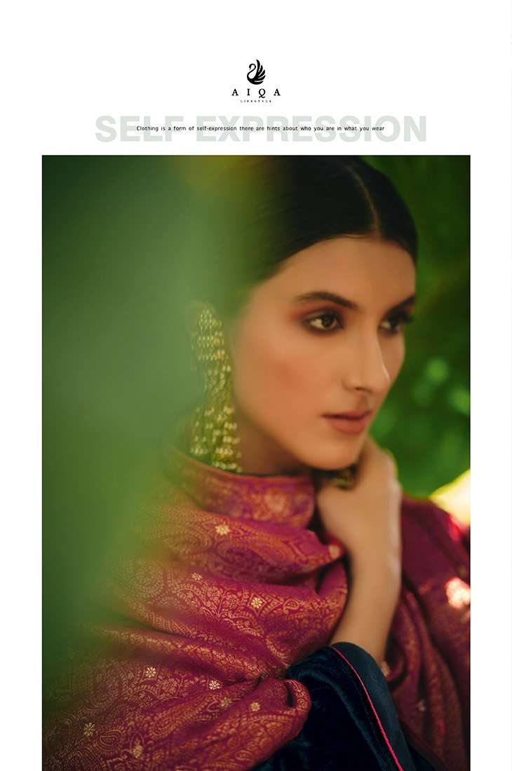 Aiqa Lifestyle Hasrat Pure Velvet Fancy Work Pakistani Salwar Kameez