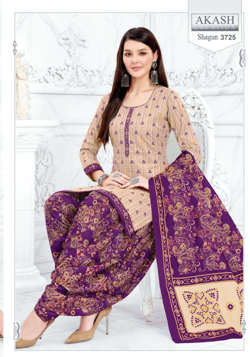 Akash Creation Shagun Vol 3 Cotton Regular Wear Printed Salwar Suits