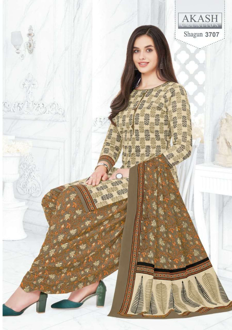 Akash Creation Shagun Vol 3 Cotton Regular Wear Printed Salwar Suits