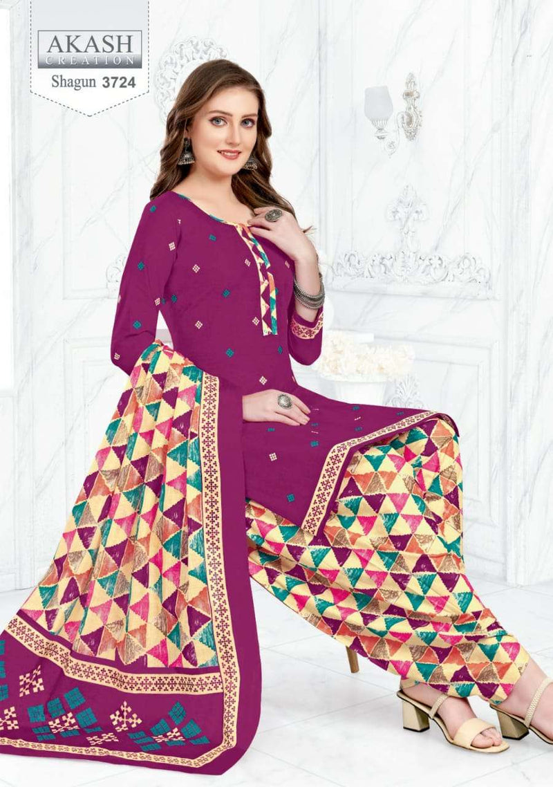 Akash Creation Shagun Vol 3 Cotton Regular Wear Printed Salwar Suits