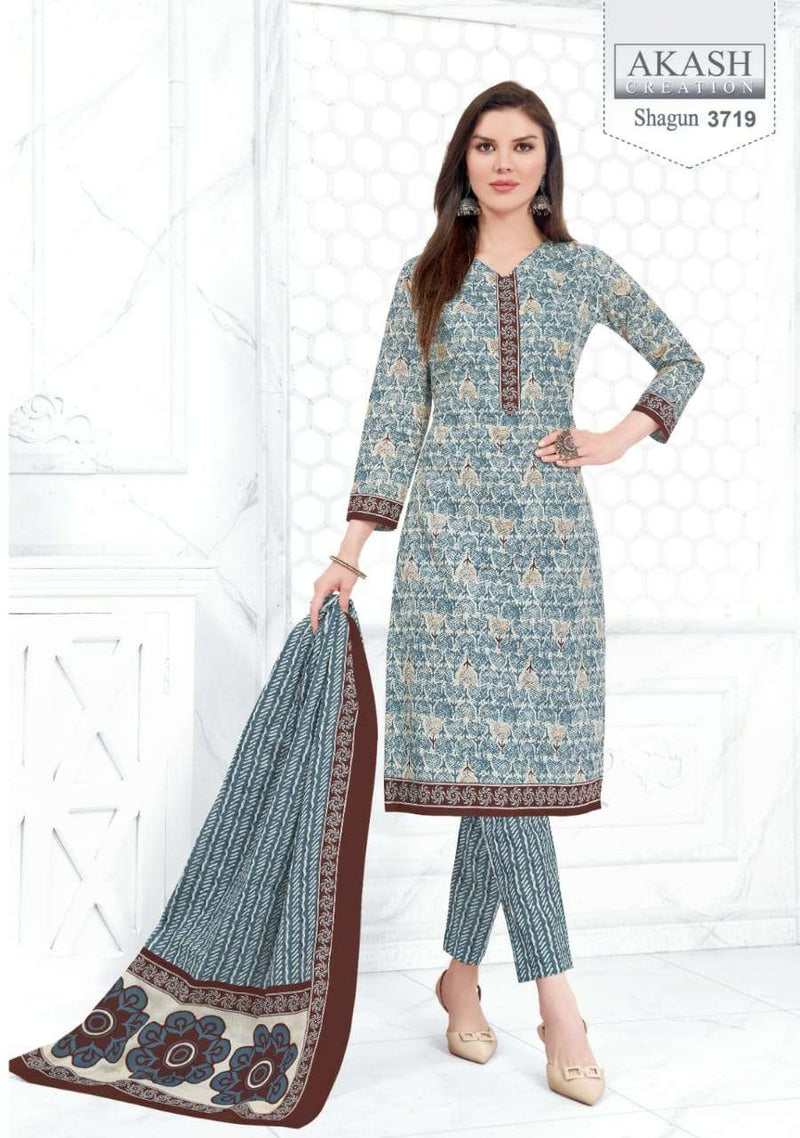 Akash Creation Shagun Vol 3 Cotton Regular Wear Printed Salwar Suits