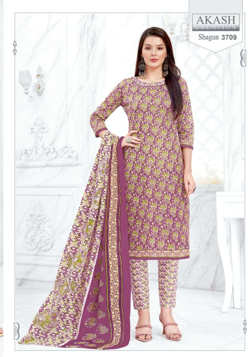 Akash Creation Shagun Vol 3 Cotton Regular Wear Printed Salwar Suits