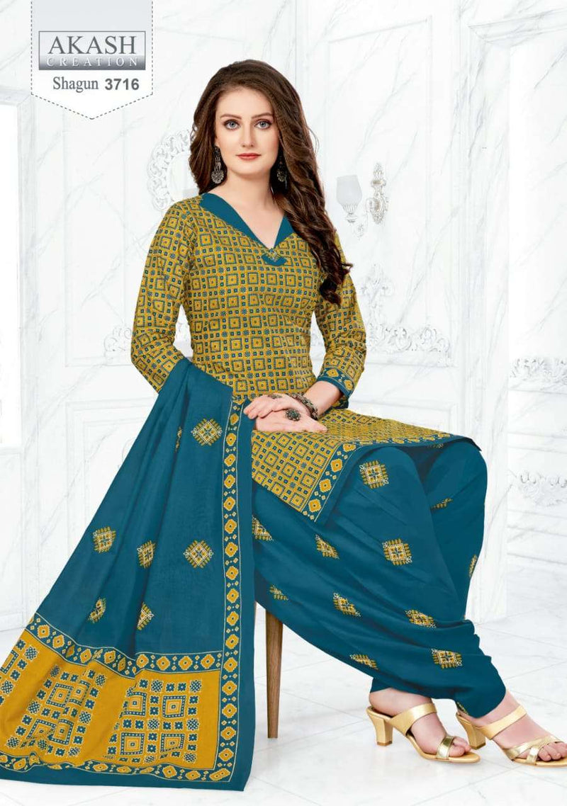 Akash Creation Shagun Vol 3 Cotton Regular Wear Printed Salwar Suits