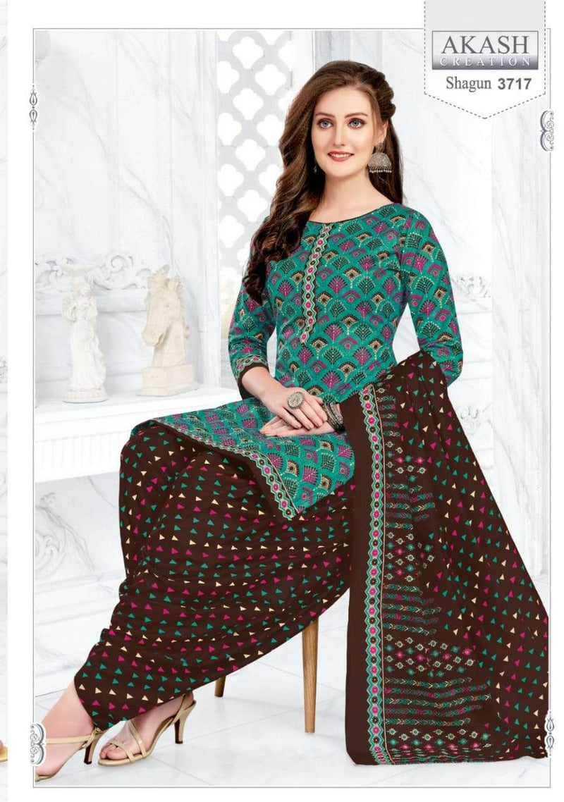 Akash Creation Shagun Vol 3 Cotton Regular Wear Printed Salwar Suits