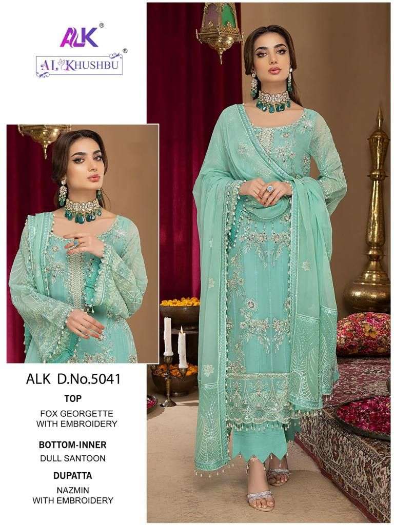 Al Khushbu Alk 5041 Georgette With Heavy Work Salwar Kameez Collection