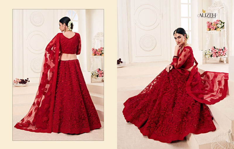 Alizeh Bridal Heritage 1001 C Net Elegant Look Designer Lehnga Choli