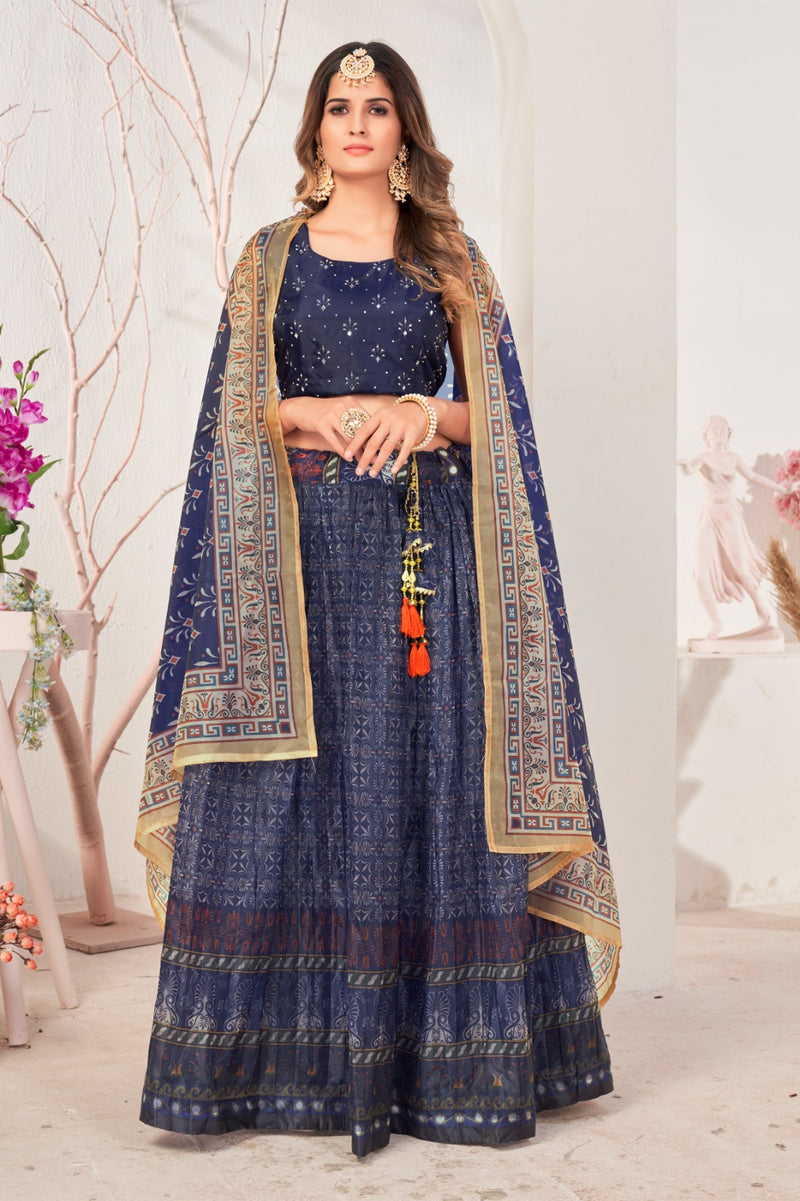 Amoha Trendz D No C 10599 Orgenza With Classic Look Fancy Lehngas