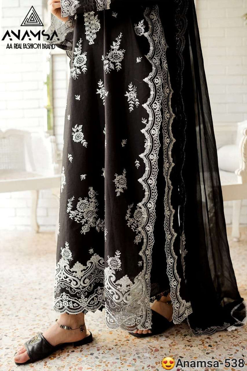 Anamsa 538 Fox Georgette Heavy Embroidered Suit