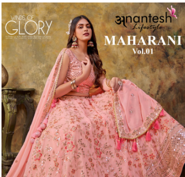 Anantesh Lifestyle Maharani Vol 1 Georgette Wedding Look Lehngas