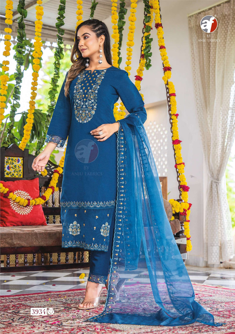 Anju Fabrics Sundari Vol 2 Modal Silk  Heavy Embroidery Festiv Wear Suit Collection