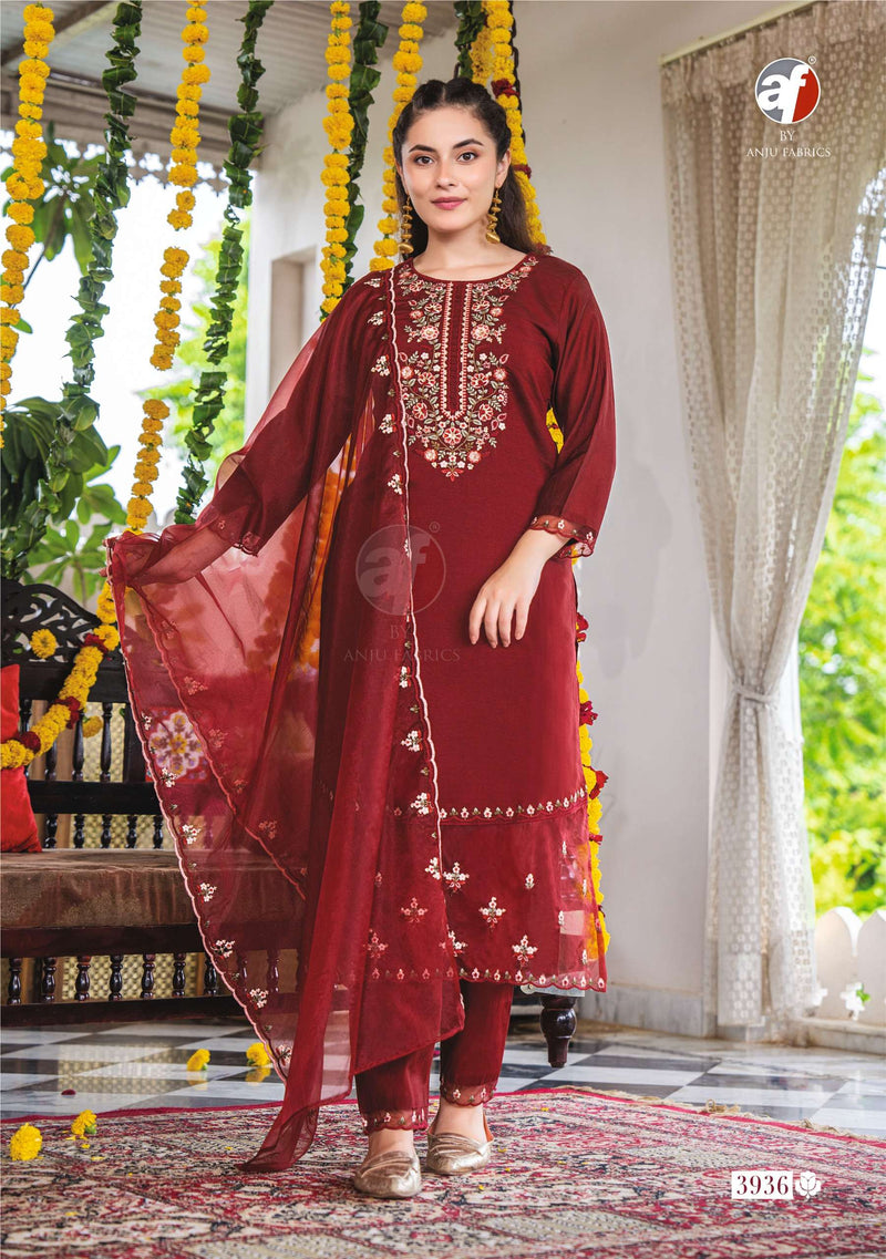 Anju Fabrics Sundari Vol 2 Modal Silk  Heavy Embroidery Festiv Wear Suit Collection
