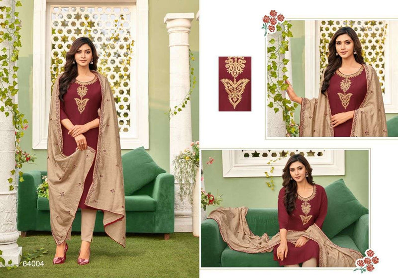 Artio Seona Silk Top With Bottom And Dupatta 3psc Set