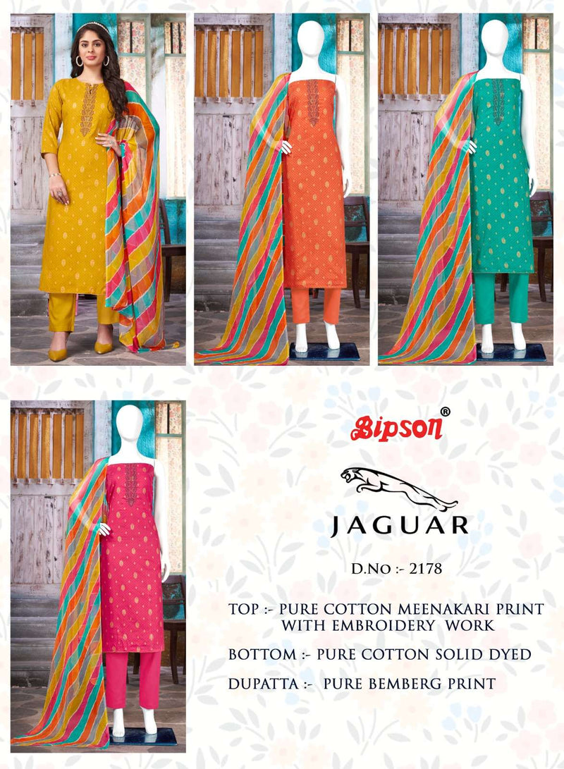 Bipson Jaguar 2177-2178 Meenakari Print Adorable Salwar Kameez