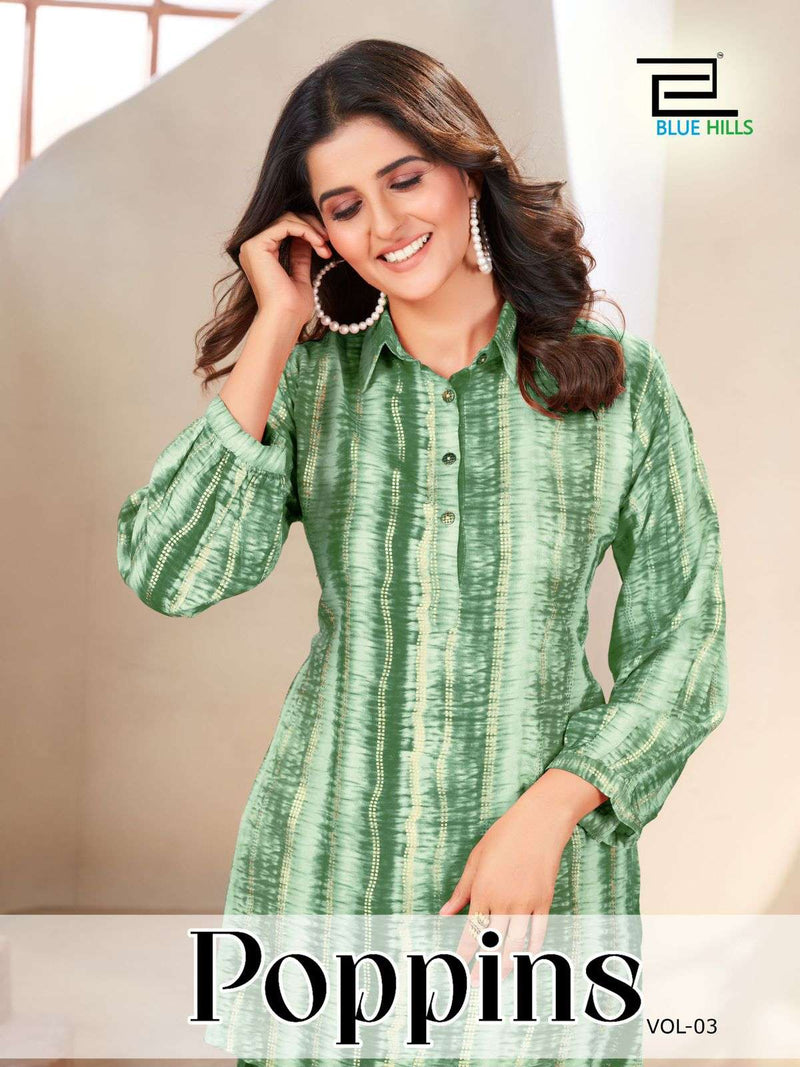 Blue Hills Poppins Vol 3 Rayon Fancy Ladies Co-ord Set