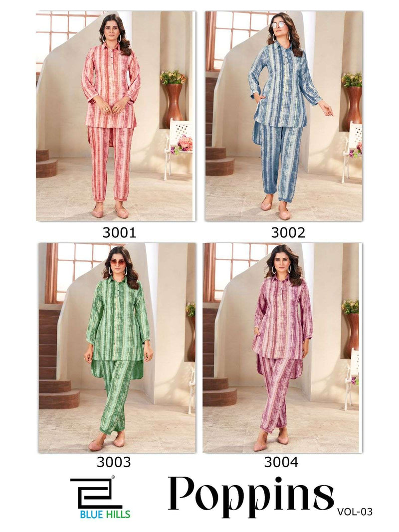Blue Hills Poppins Vol 3 Rayon Fancy Ladies Co-ord Set