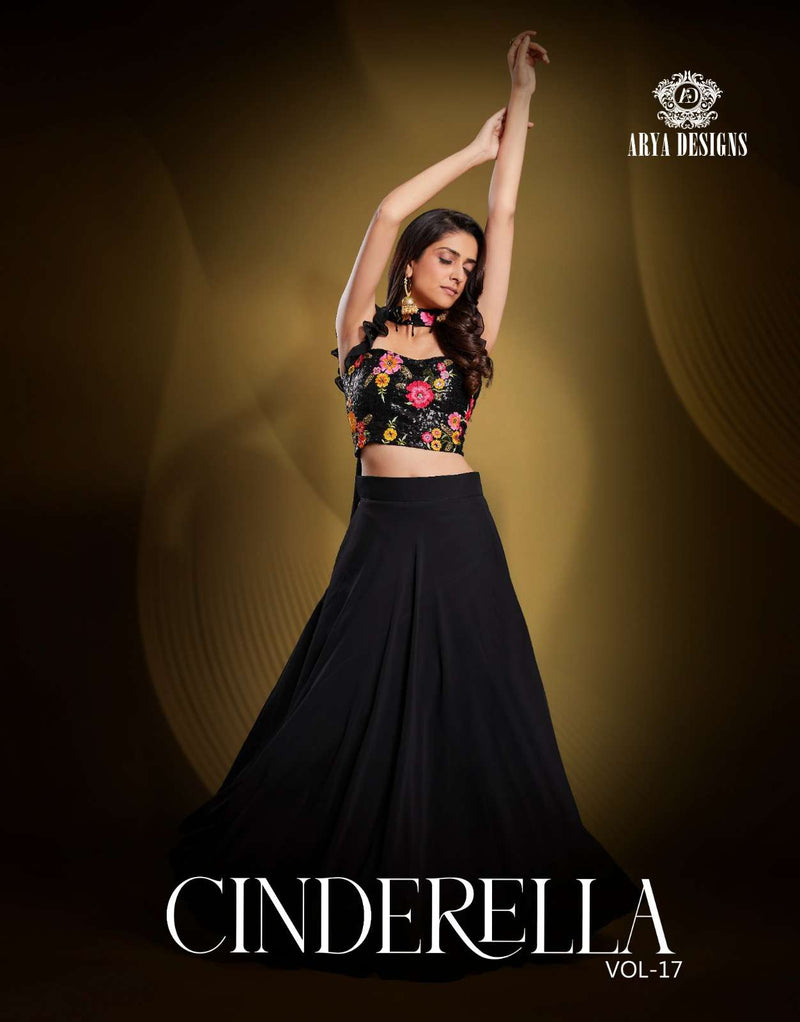 Cinderella Vol 17 By Arya Beautiful Designer Work Semistitch Lehenga Choli Collection