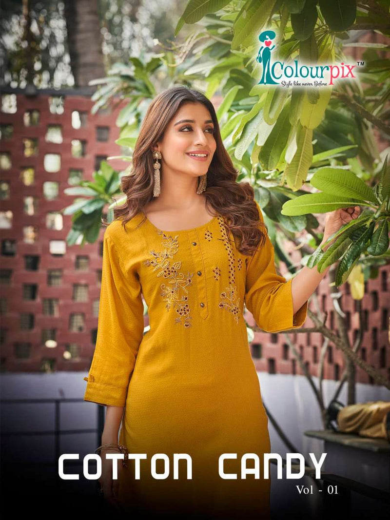 Colourpix Cotton Candy Vol 1 Viscose Rayon Casual Wear Kurtis