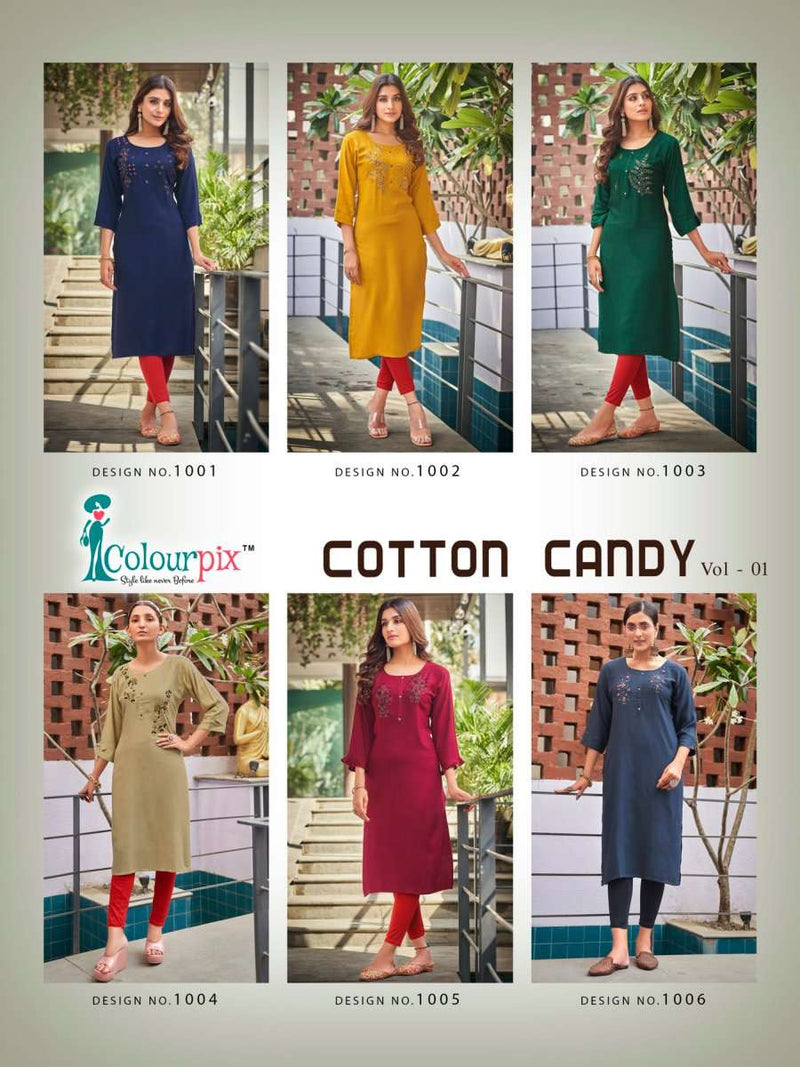 Colourpix Cotton Candy Vol 1 Viscose Rayon Casual Wear Kurtis