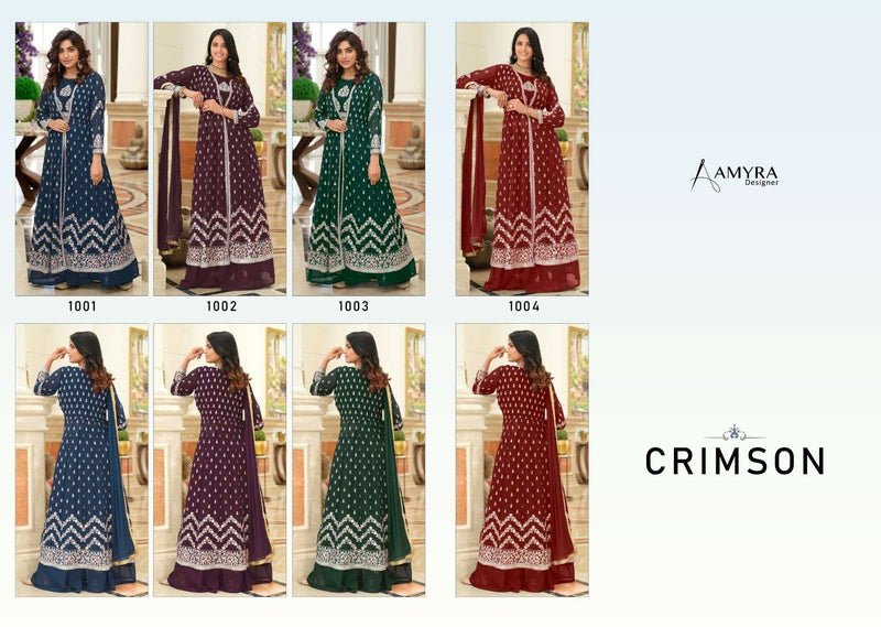 Crimson By Amyra Exclusive Readymade Long Jacket Style Salwar Kameez