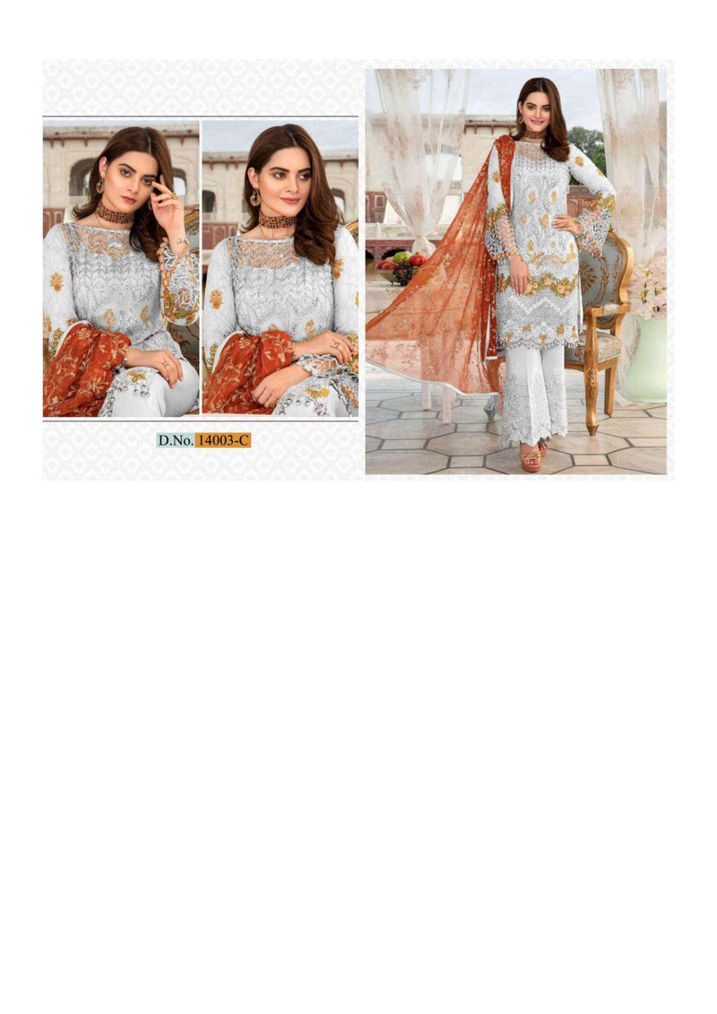 Cyra Fashion Shakina Color Edition Net Embroidery Pakistani Suits