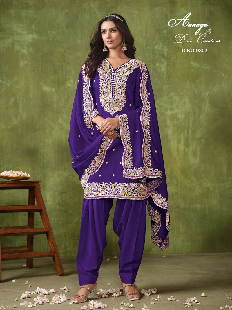 Dani Creation Aanaya 9300 Series Chanderi Silk Heavy Designer Party Wear Suit
