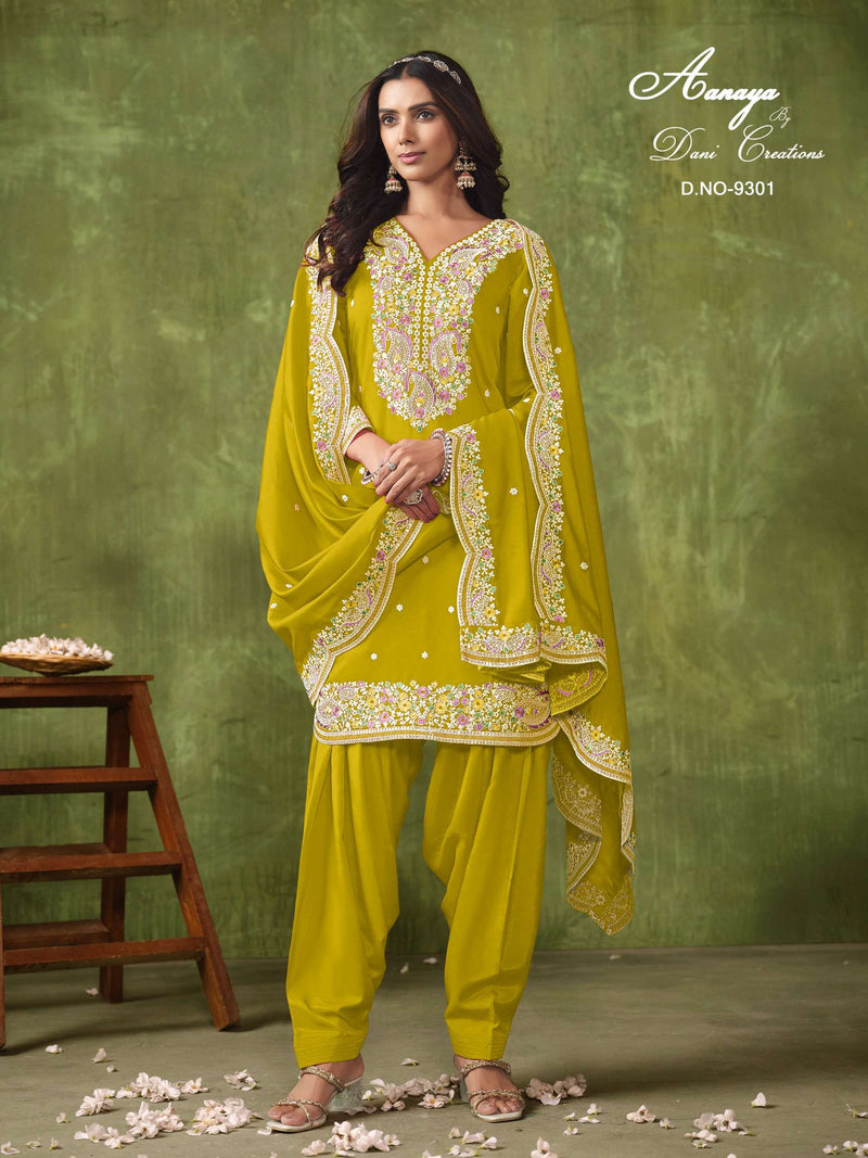 Dani Creation Aanaya 9300 Series Chanderi Silk Heavy Designer Party Wear Suit