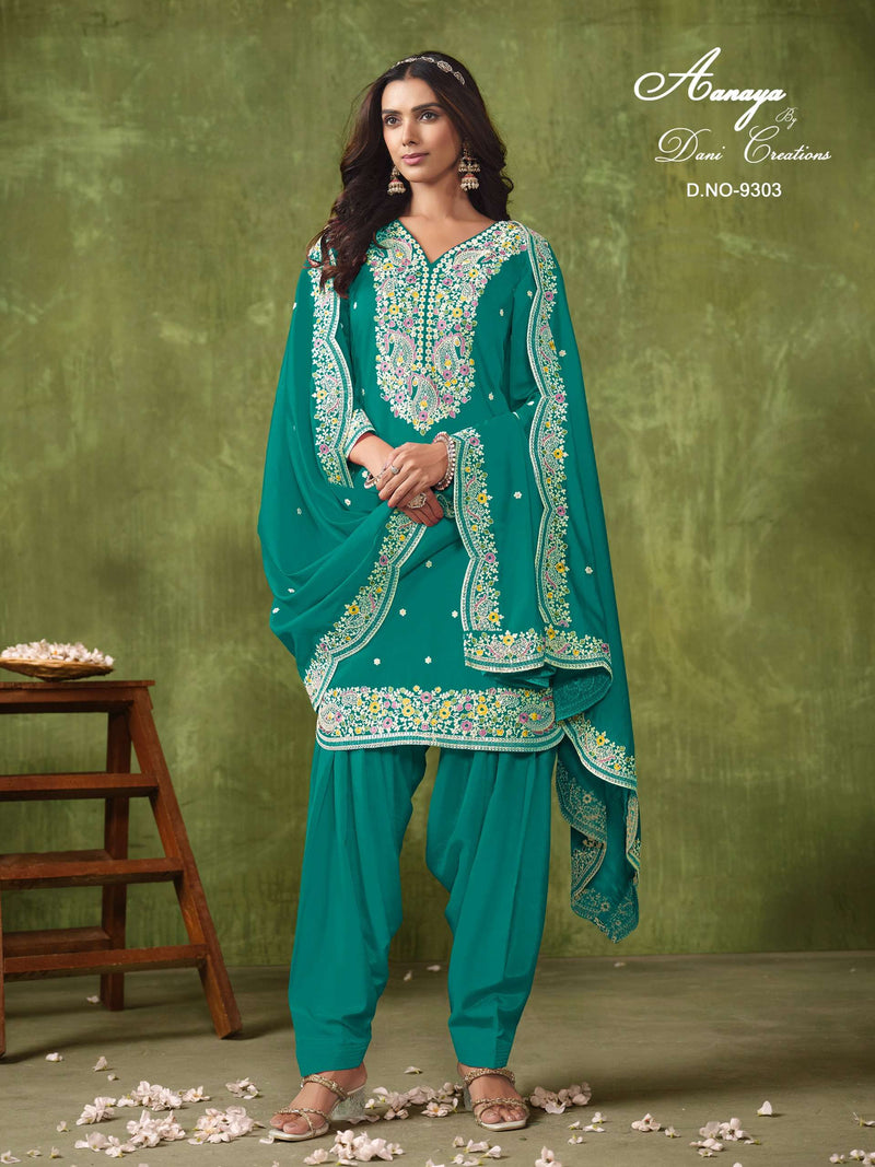 Dani Creation Aanaya 9300 Series Chanderi Silk Heavy Designer Party Wear Suit