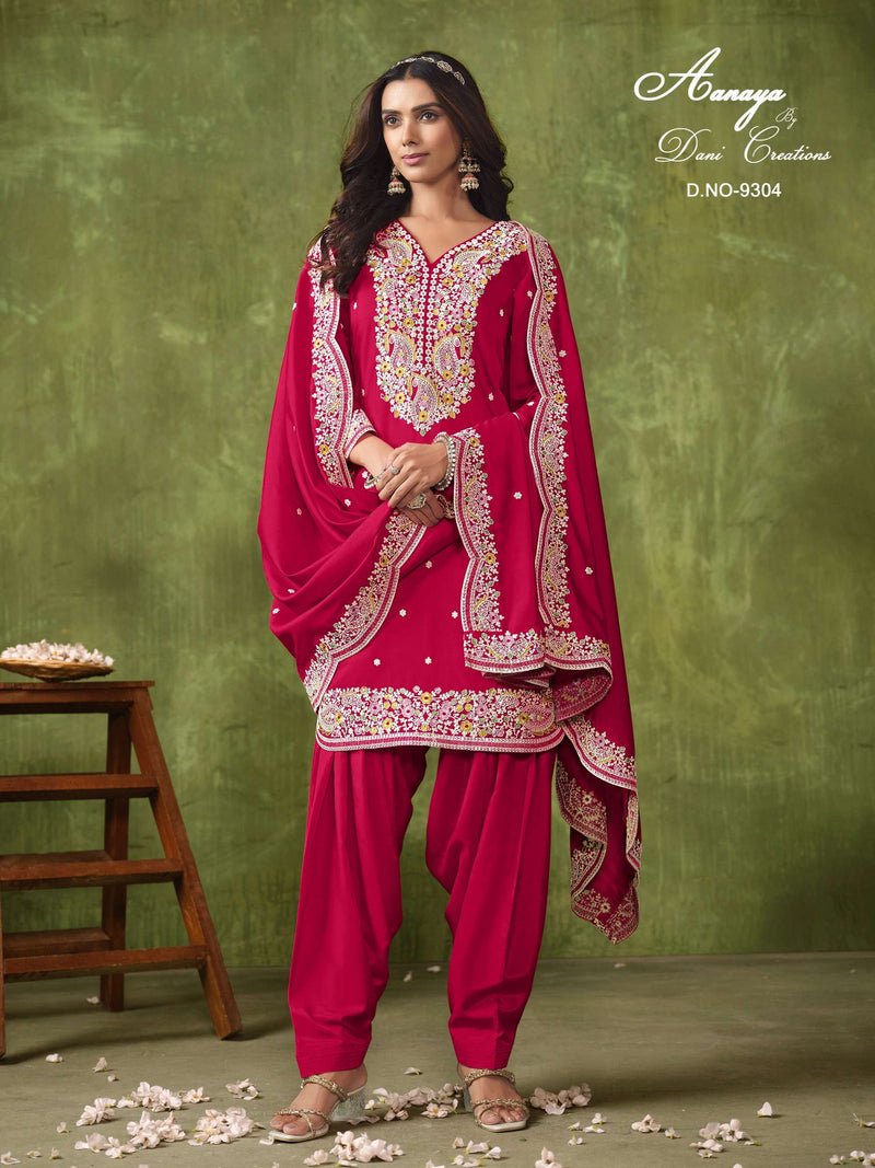 Dani Creation Aanaya 9300 Series Chanderi Silk Heavy Designer Party Wear Suit
