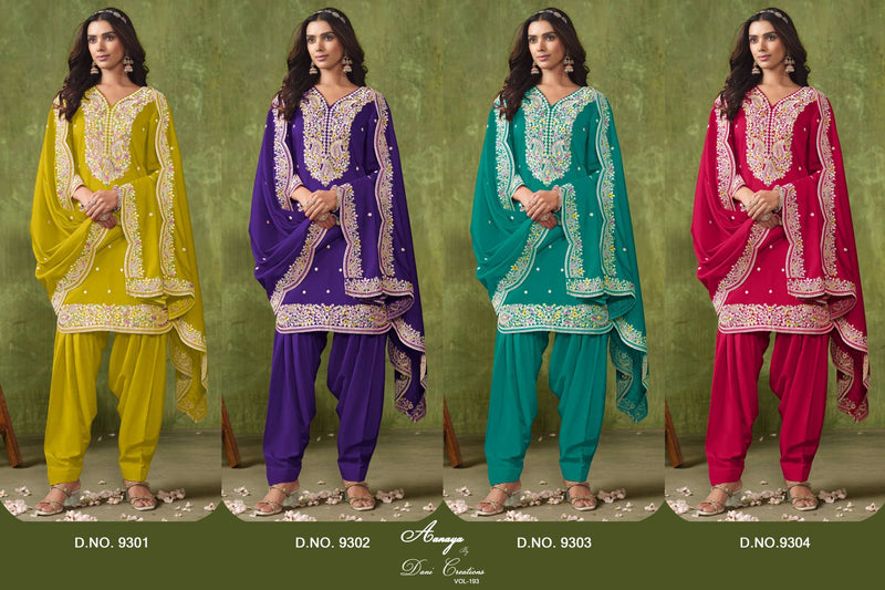 Dani Creation Aanaya 9300 Series Chanderi Silk Heavy Designer Party Wear Suit
