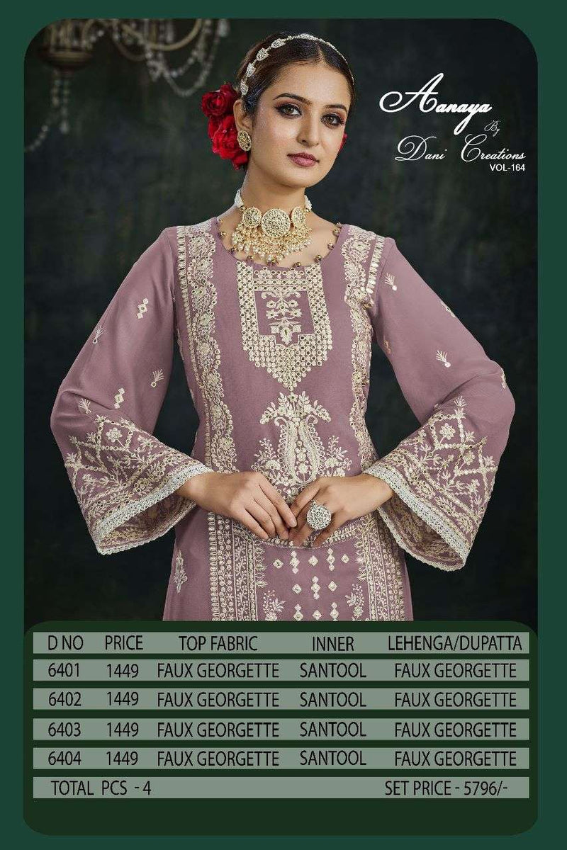 Dani Creation Aanaya Vol 164 Designer Traditonal Party Wear Dresses Collection