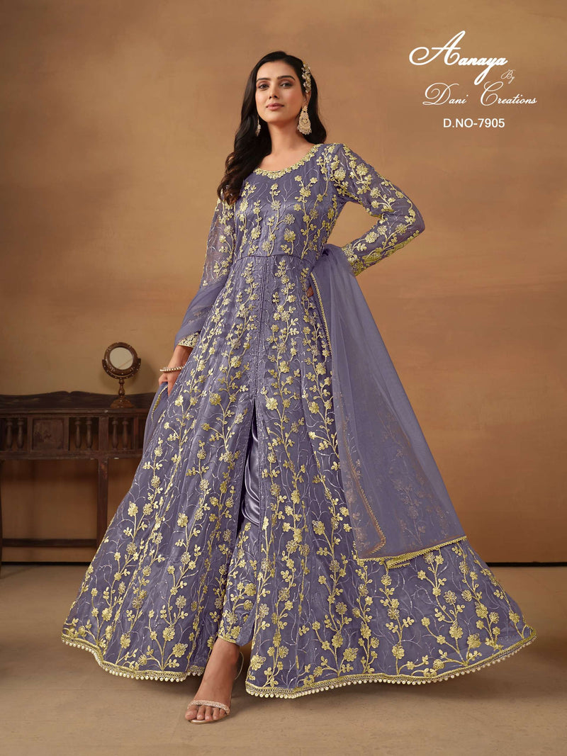 Dani Creation Aanaya Vol 179 Net Semi Stitched Designer Party Wear Gown Dress