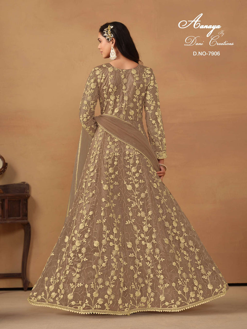 Dani Creation Aanaya Vol 179 Net Semi Stitched Designer Party Wear Gown Dress