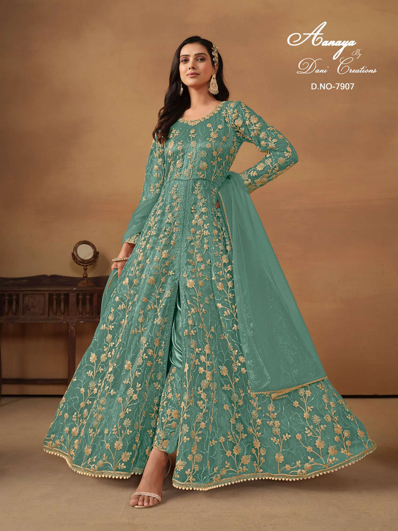Dani Creation Aanaya Vol 179 Net Semi Stitched Designer Party Wear Gown Dress