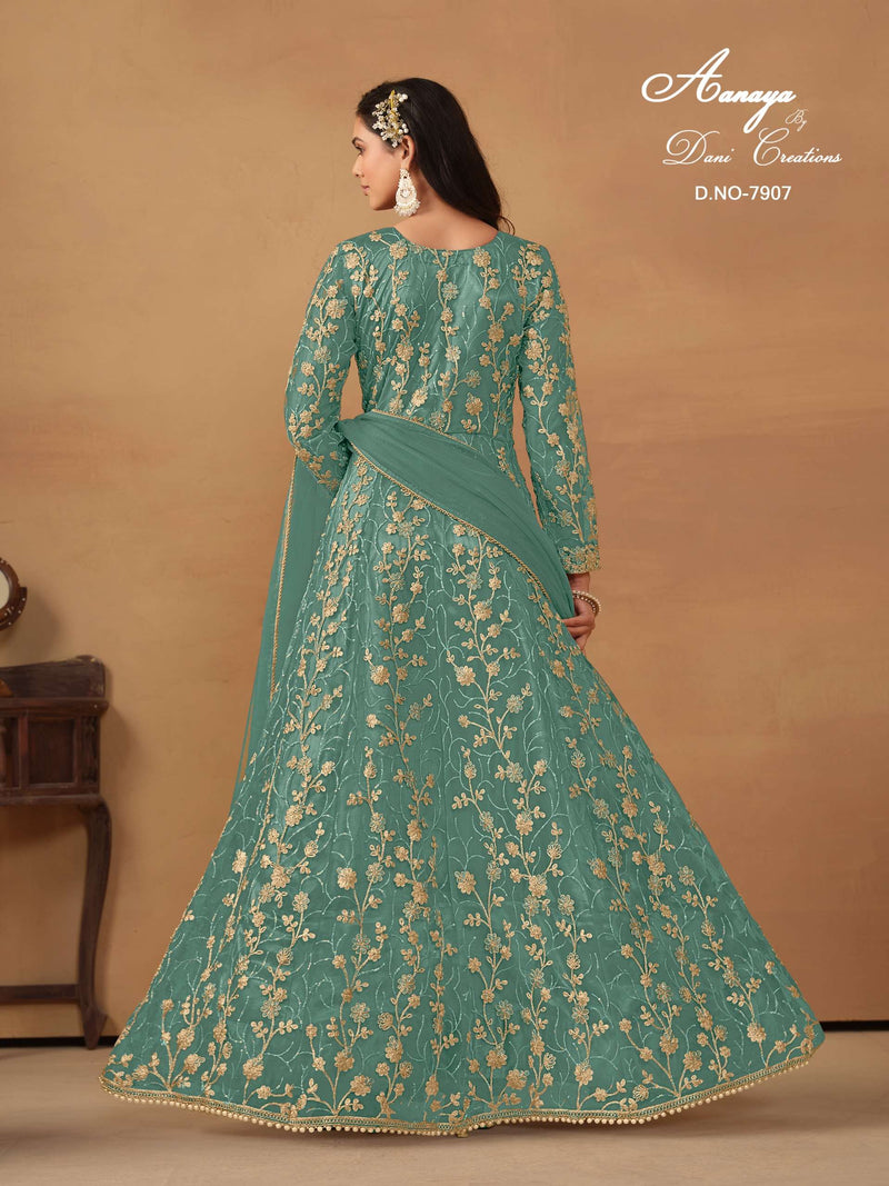 Dani Creation Aanaya Vol 179 Net Semi Stitched Designer Party Wear Gown Dress