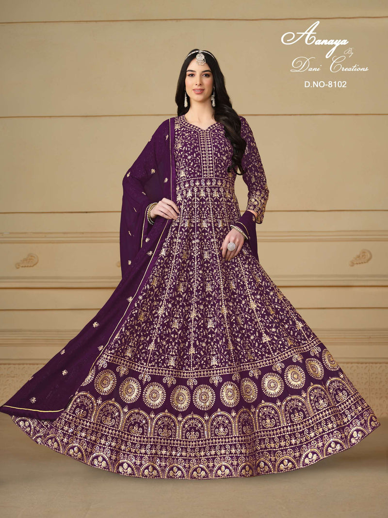 Dani Creation Aanaya Vol 181 Fox Georgette Heavy Designer Semi Stitched Party Wear Gown