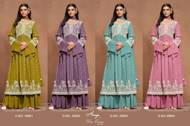 Dani Creation Aanaya Vol 200 Fox Geoergette Heavy Designer Party Wear Salwar Kameez