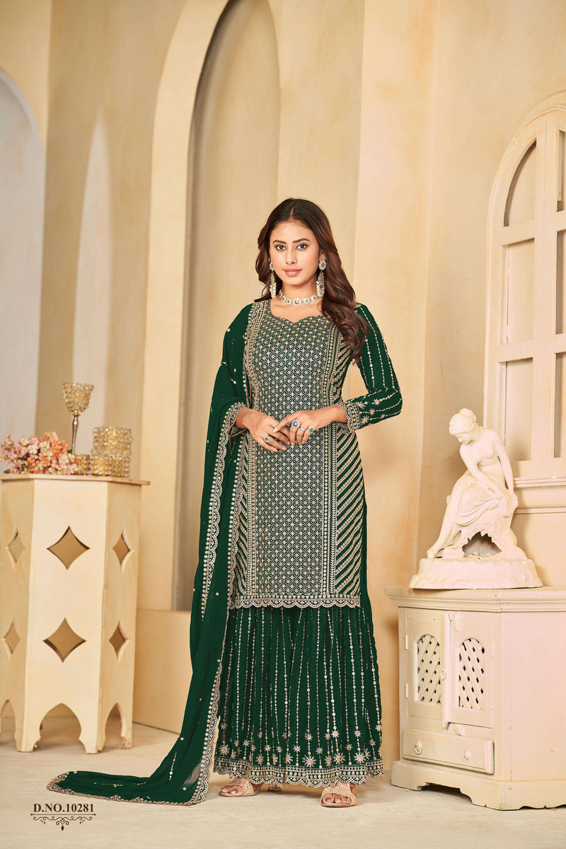 Dani Creation Anjubaa Vol 28 Fox Georgette Wedding Wear Semi Stitched Suit