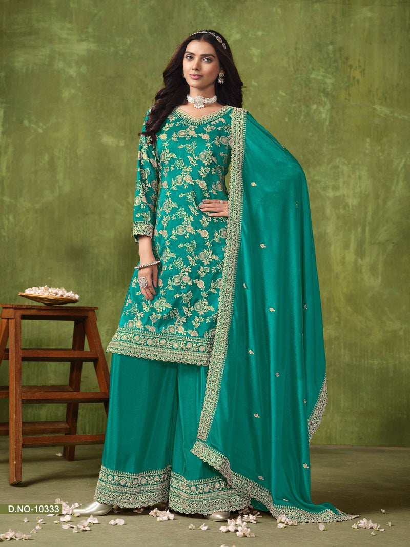 Dani Creation Anjubaa Vol 33 Silk Jacquard Heavy Designer Unstiched Party Wear Suit