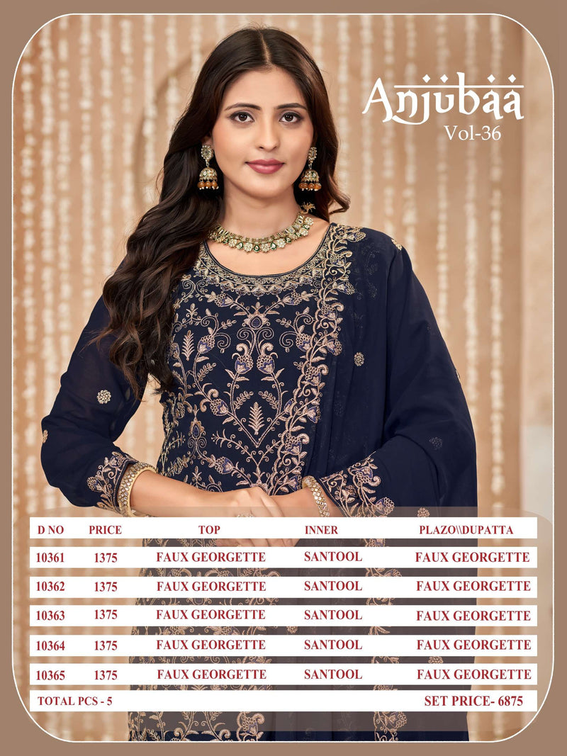 Dani Creation Anjubaa Vol 36 Fox Georgette Designer Party Wear Suit