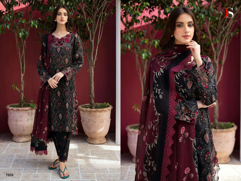 Deepsy Suits Ramsha Rungrez Luxury Lawn 24 Vol 3 Cotton Semi Stitched Casual Wear Kurti Set