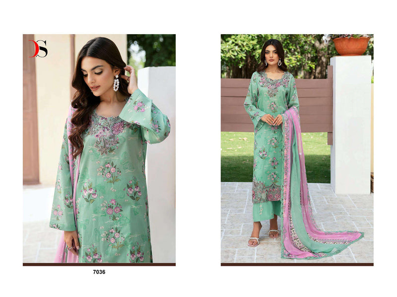 Deepsy Suits Ramsha Rungrez Luxury Lawn 24 Vol 3 Cotton Semi Stitched Casual Wear Kurti Set