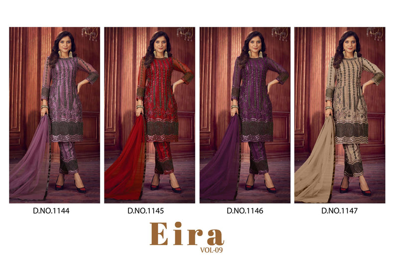 EIRA Vol 9 1144-1147 Heavy Net Embroidery Work Salwar Kameez
