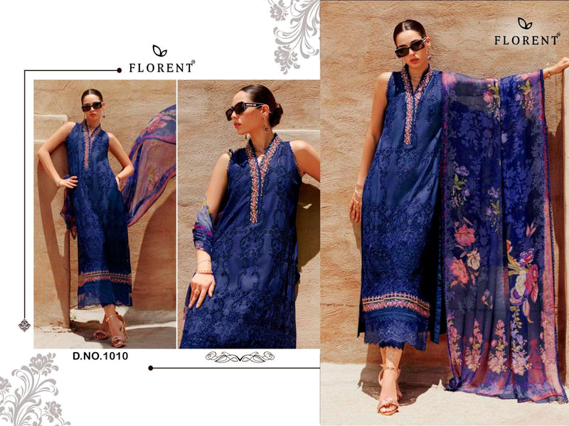 Florent Noor By Saadiaa Vol 1 Cotton Heavy Designer Semi Stitched Party Wear Suit