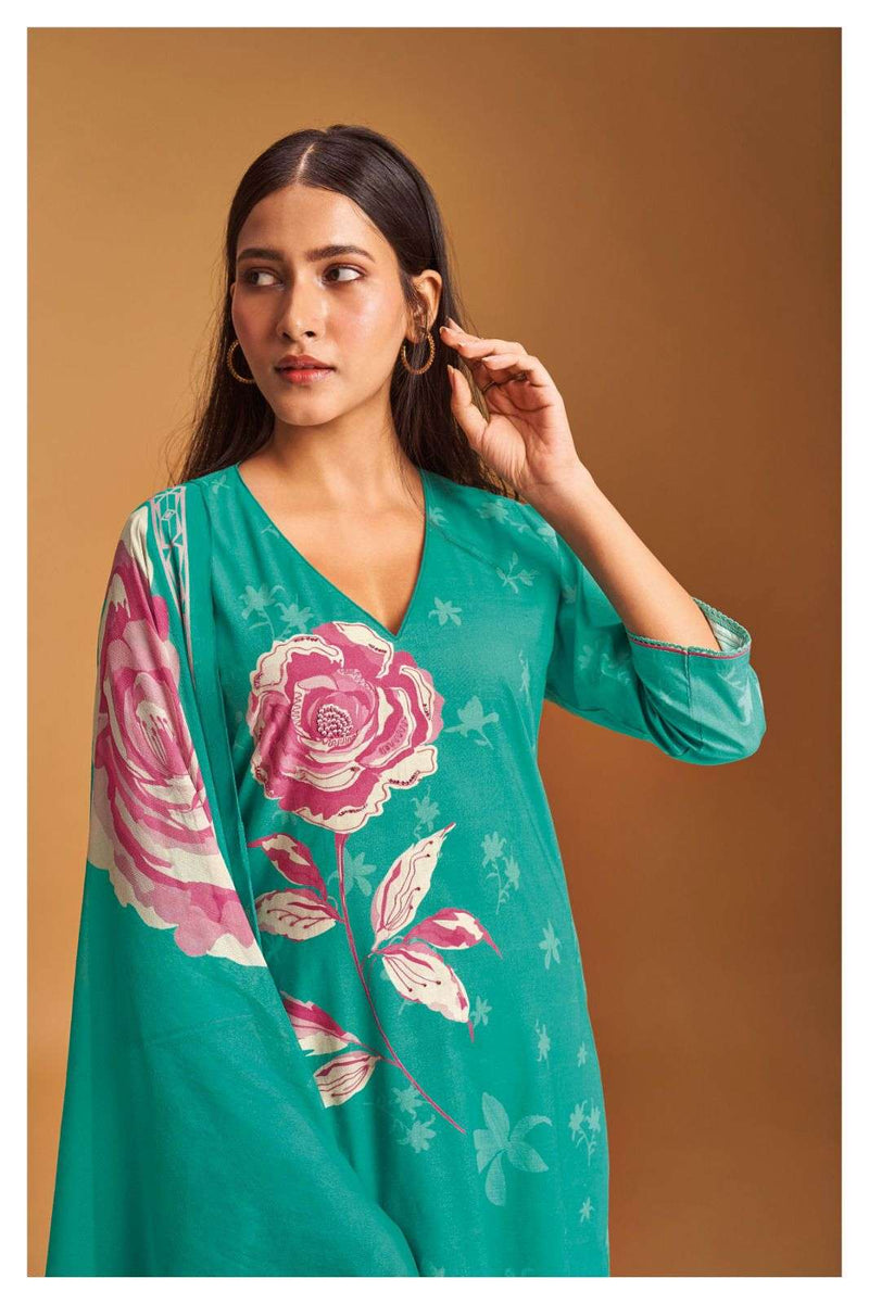 Ganga Octavia 1898 Fancy Cotton Casual Dress Material With Chiffon Printed Dupatta