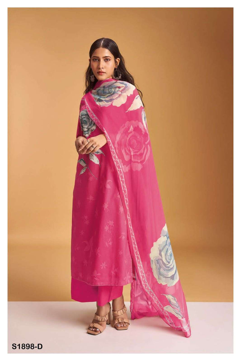 Ganga Octavia 1898 Fancy Cotton Casual Dress Material With Chiffon Printed Dupatta