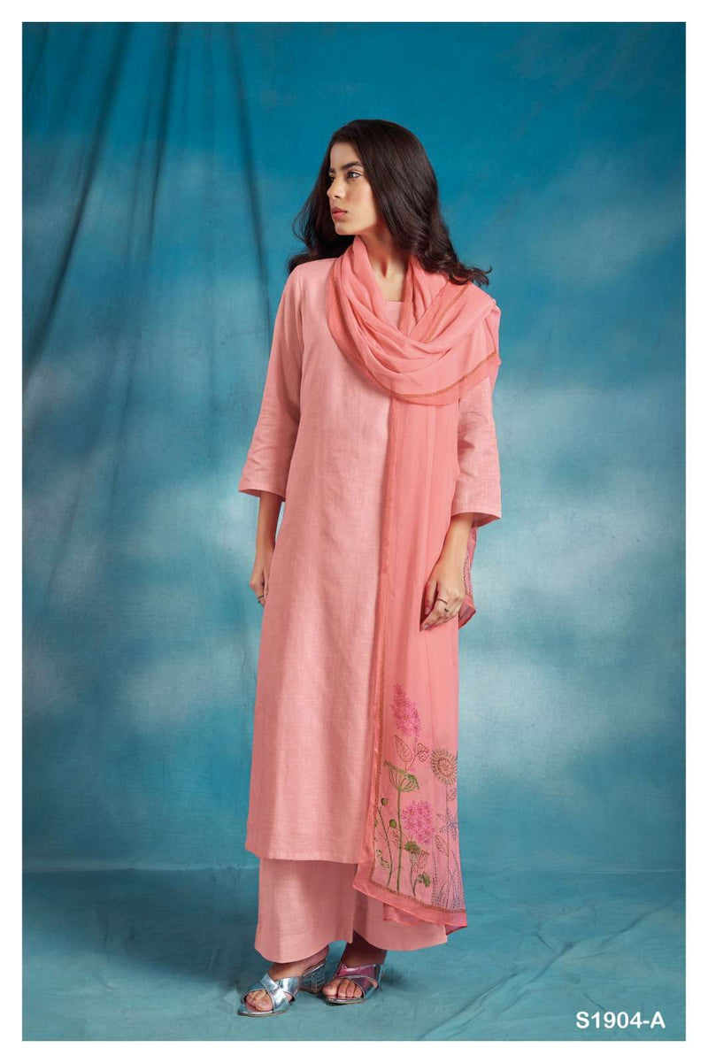 Ganga Ora 1904 Cotton Linen Fancy Casual Wear Salwar Kameez Materials