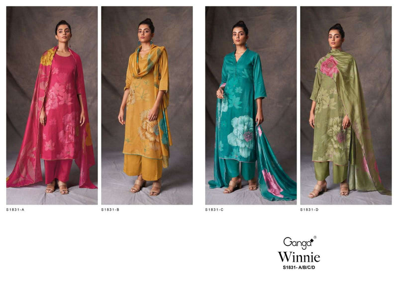 Ganga Winnie 1831 Designs Cotton Silk Printed