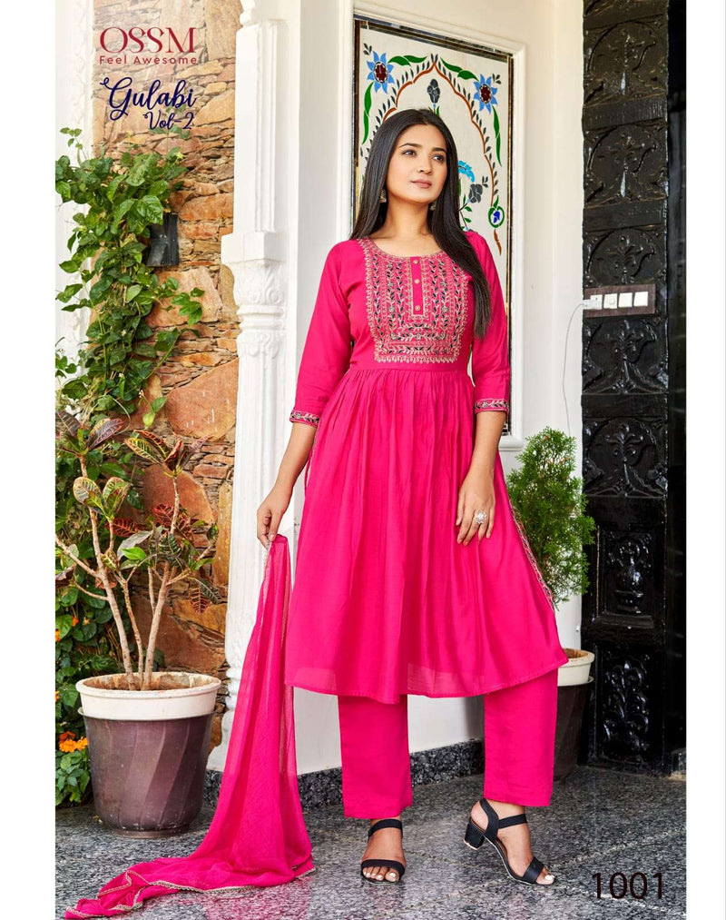 Red Garden Alia Cut Kurti With Pant And Dupatta Set. Versatile Muslin. |  Laces and Frills | Laces and Frills